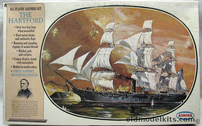 Aurora 1/115 The Hartford - Admiral Farragut's Flagship at Mobile Bay, 441-595 plastic model kit